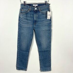 RE/DONE 70s Straight Moon Stoned Stud Jeans